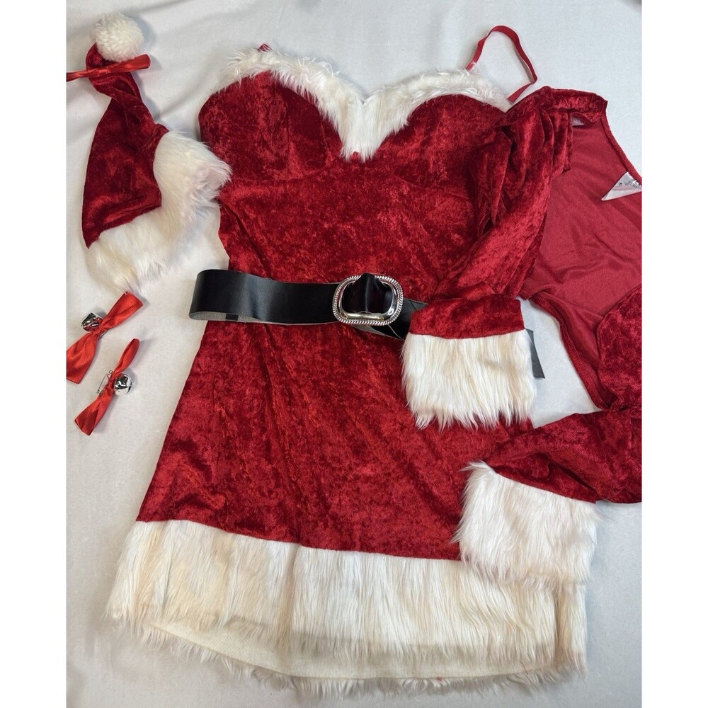 Dreamgirl Women's Santa Baby Christmas Costume, Red, Large Holiday Party